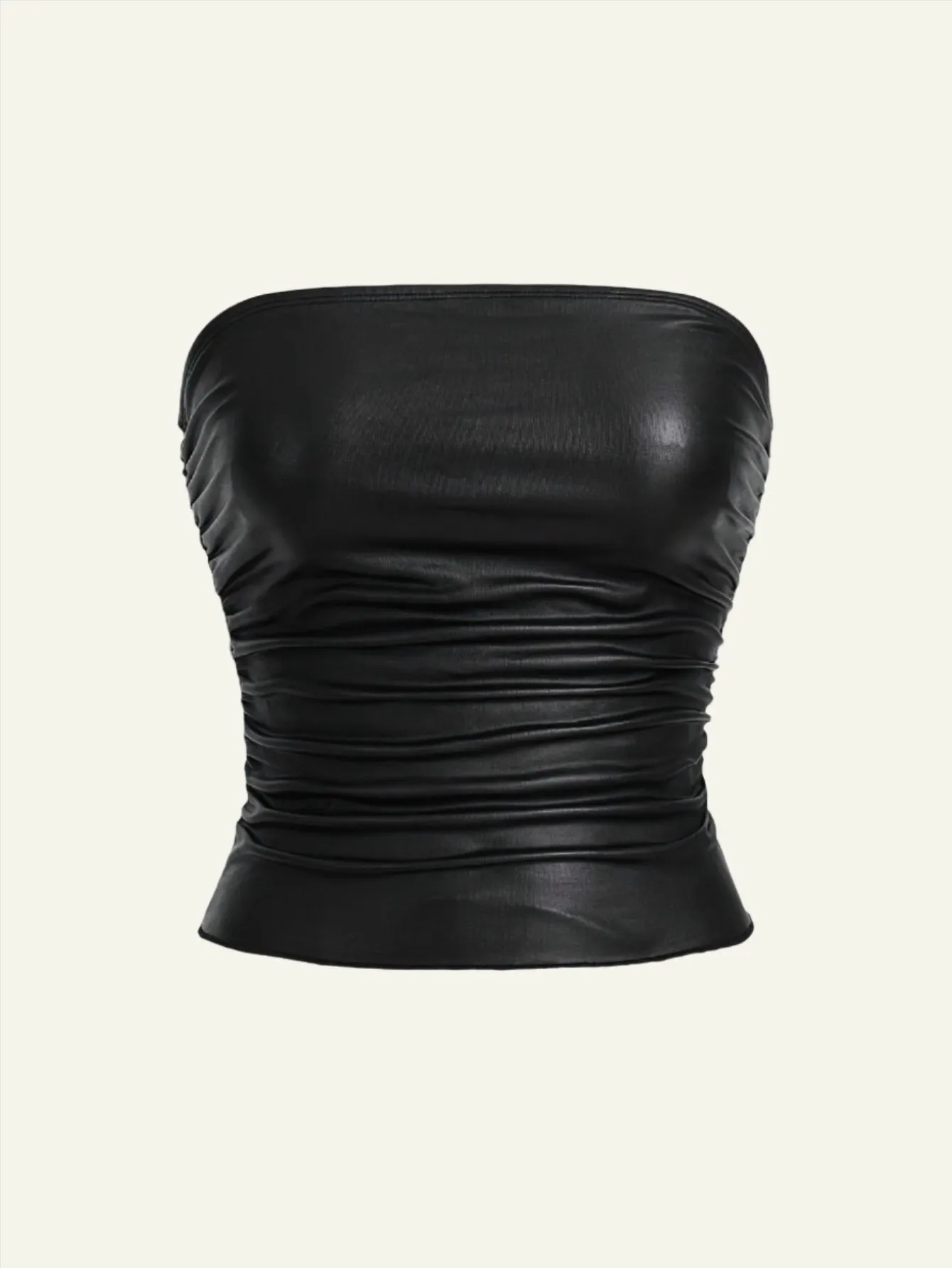 PU Leather Tube Top