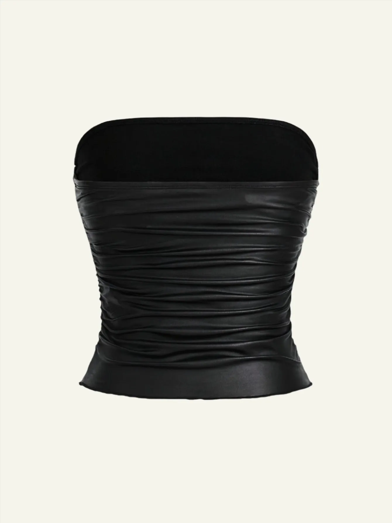 PU Leather Tube Top