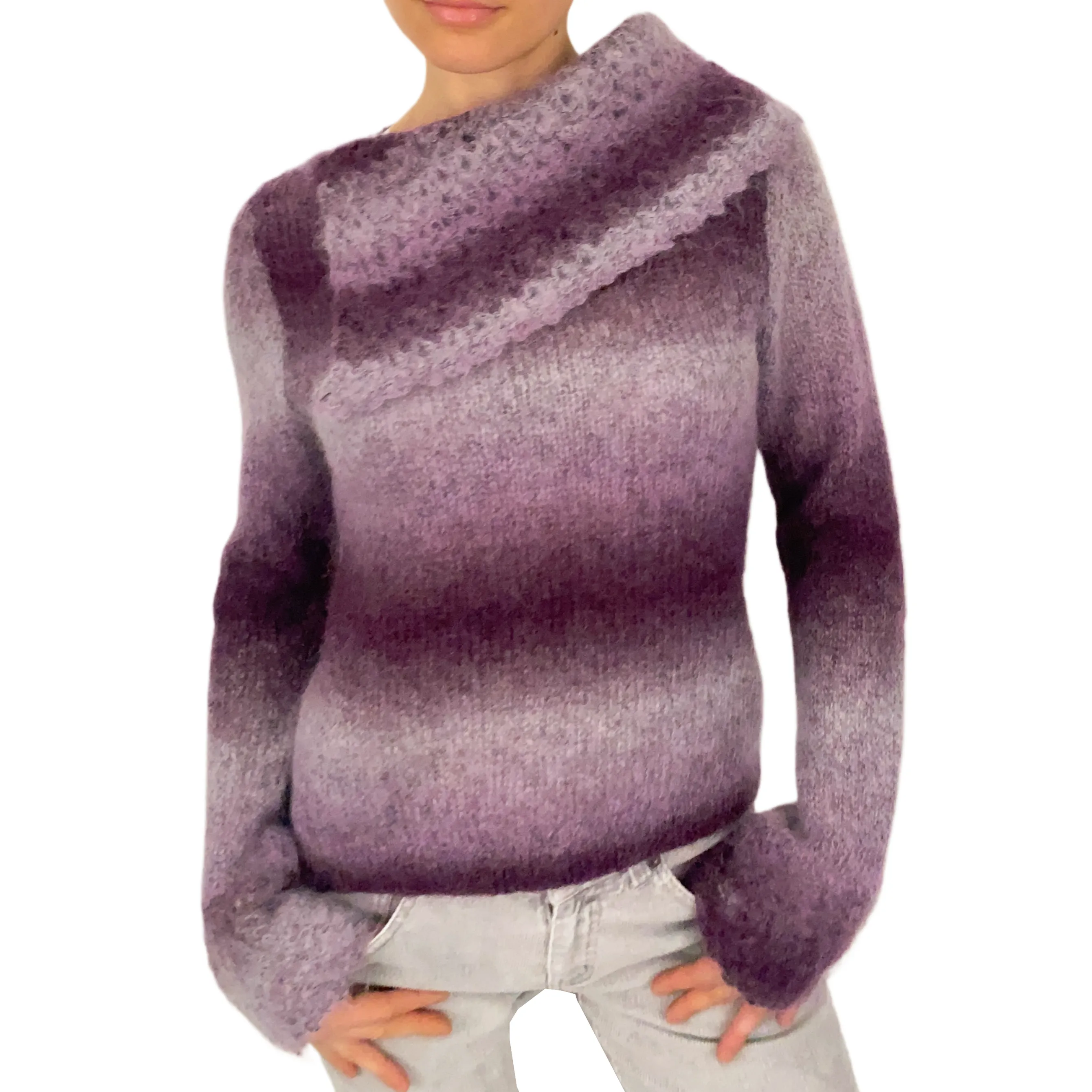 Purple Striped Sweater (S)