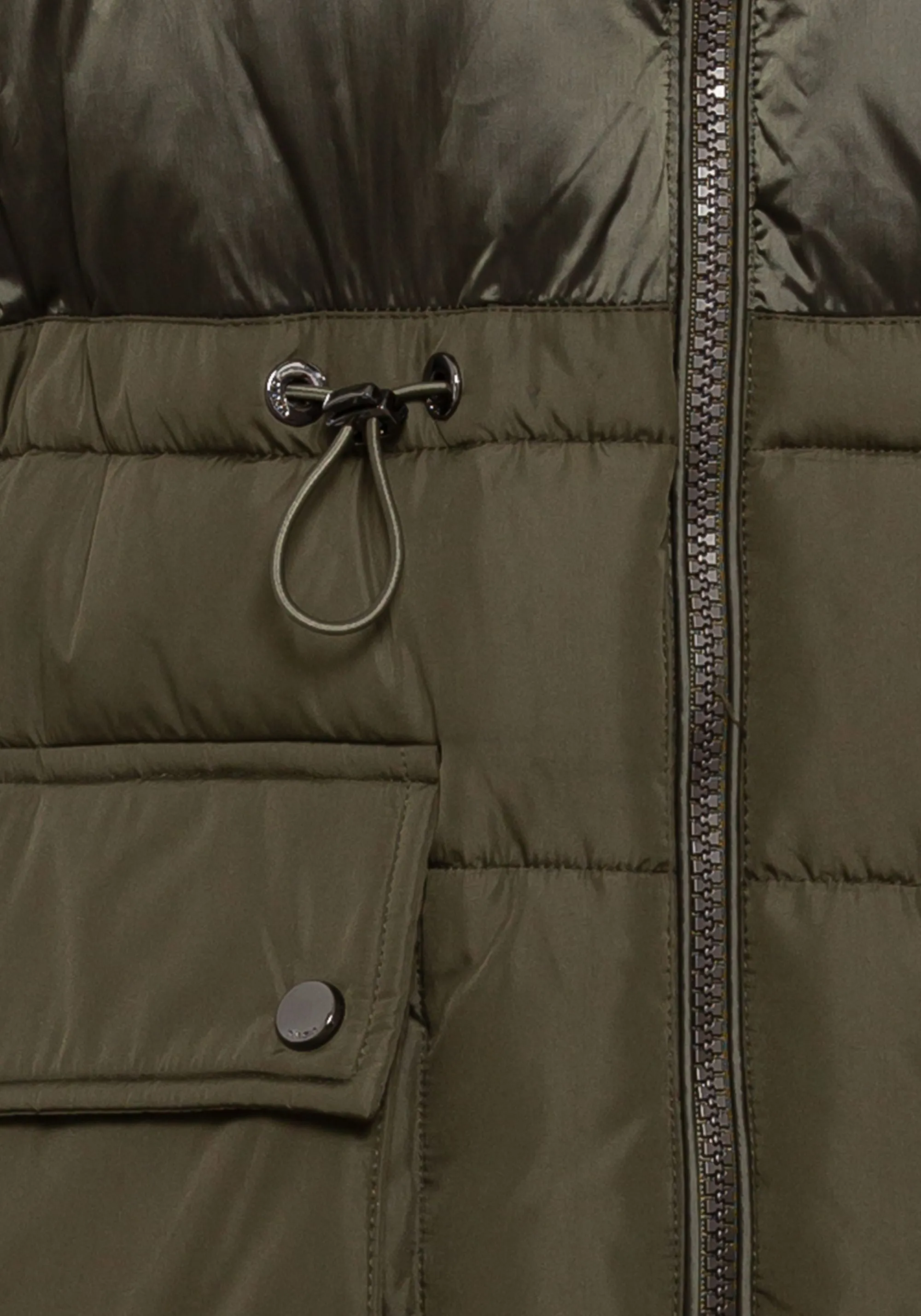 Quilted Longline Two-Tone Coat made with REPREVE® & 3M Thinsulate™