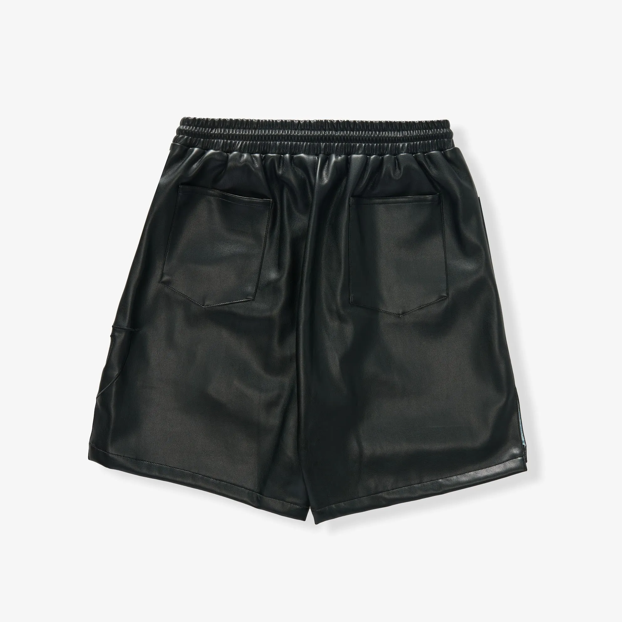"DELIRIOUS" LEATHER SHORTS (BLACK)