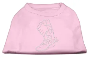 Rhinestone Boot Shirts Light Pink S (10)