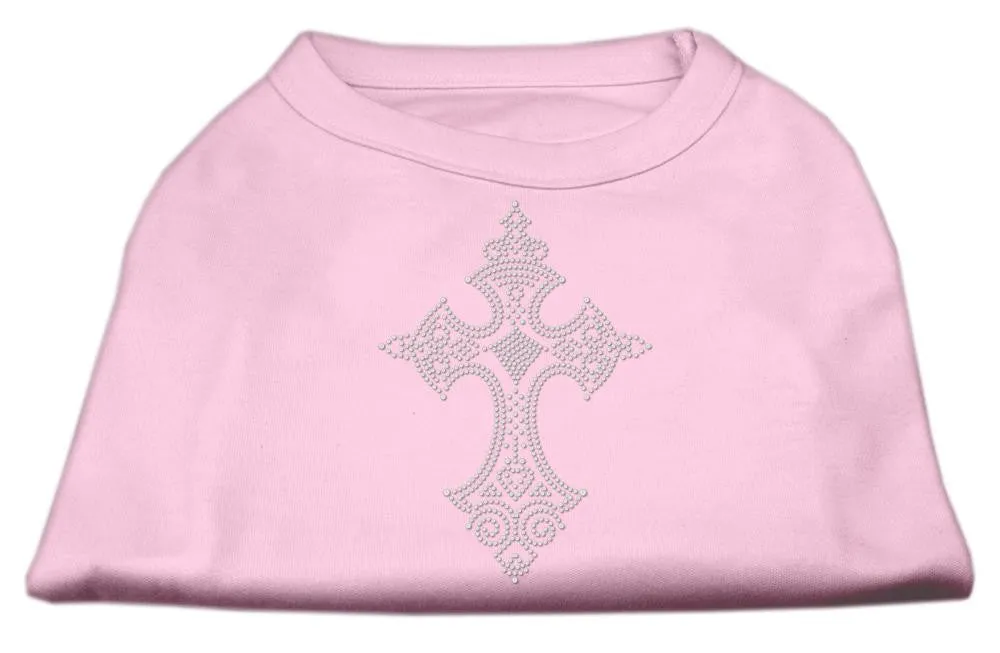 Rhinestone Cross Shirts Light Pink XL (16)