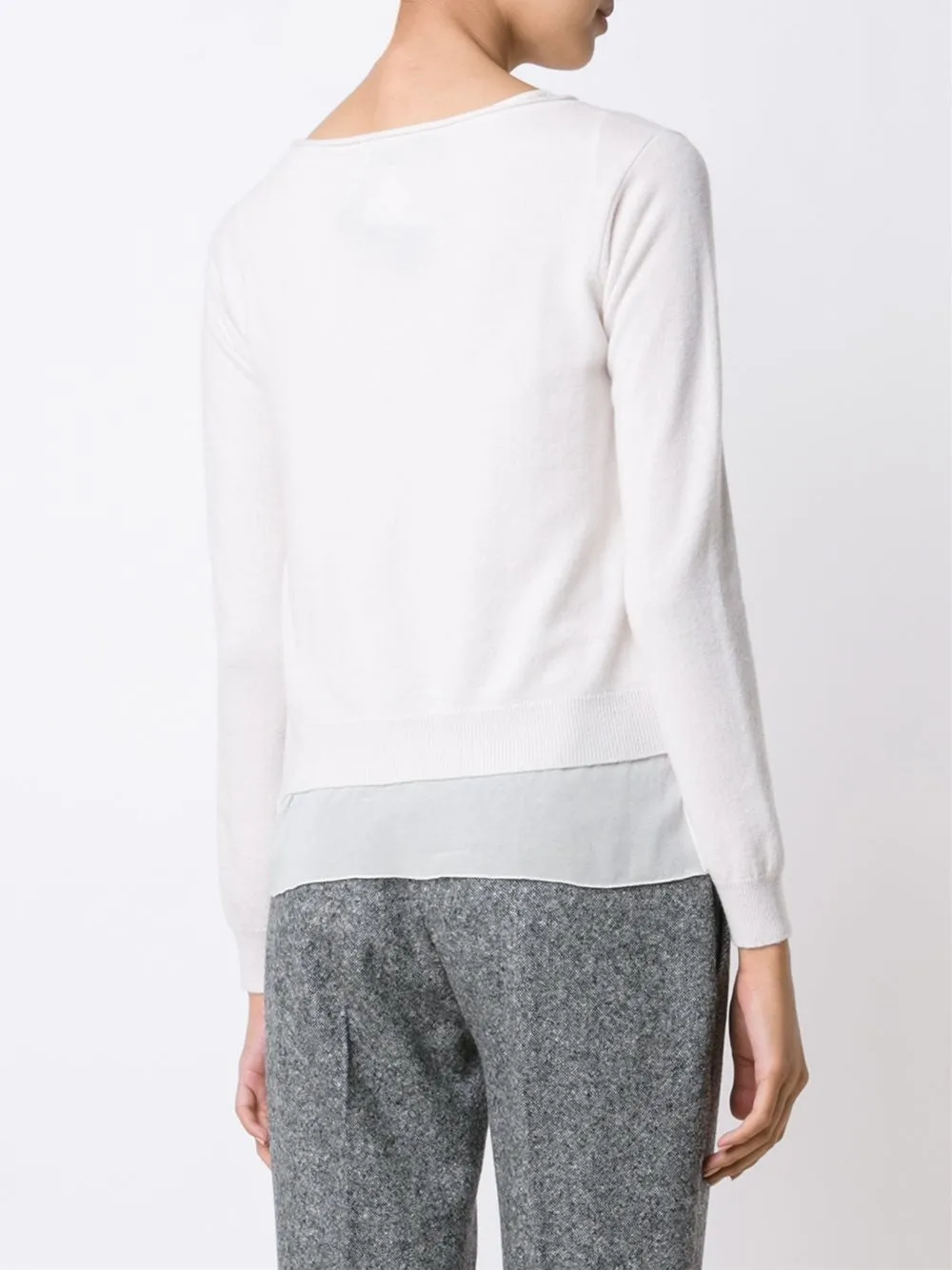 ruffled layered hem pullover