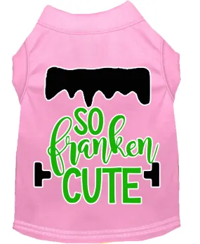 So Franken Cute Screen Print Dog Shirt Light Pink Xl