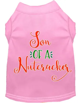 Son Of A Nutcracker Screen Print Dog Shirt Light Pink Xxl
