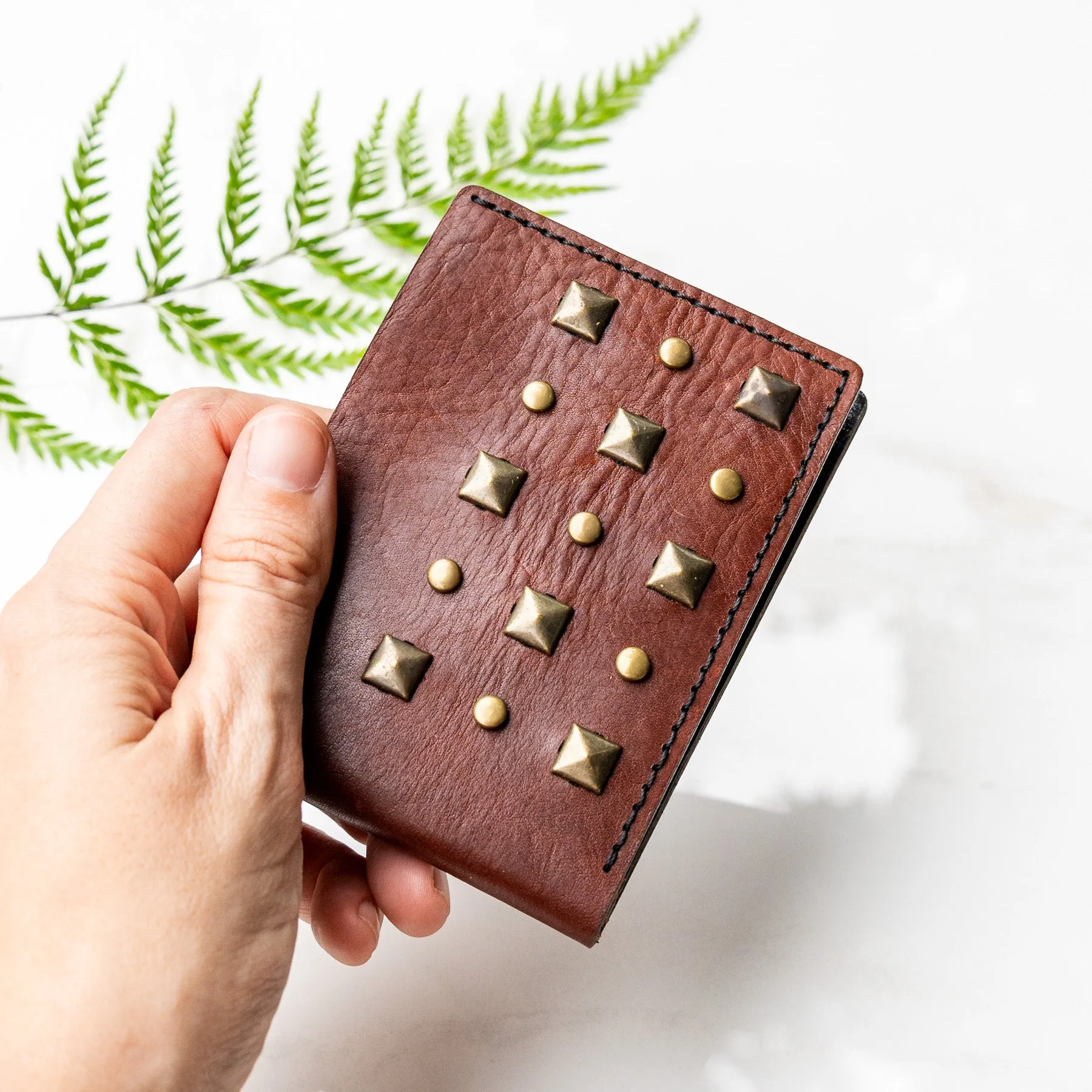 Studded Leather Wallet
