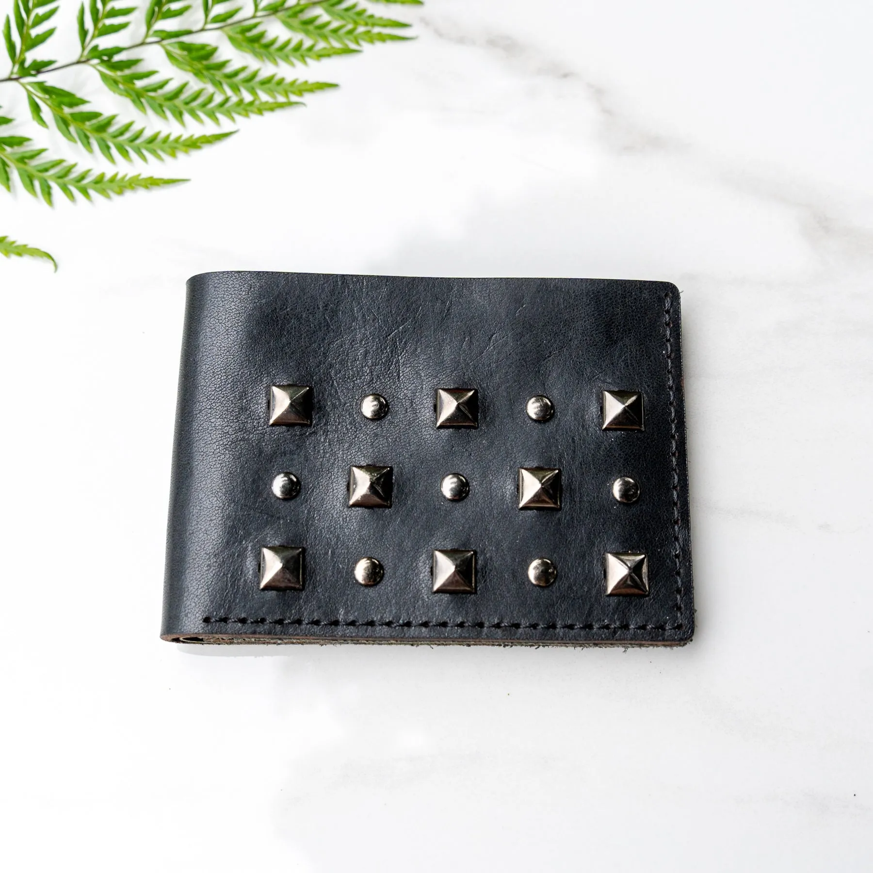 Studded Leather Wallet