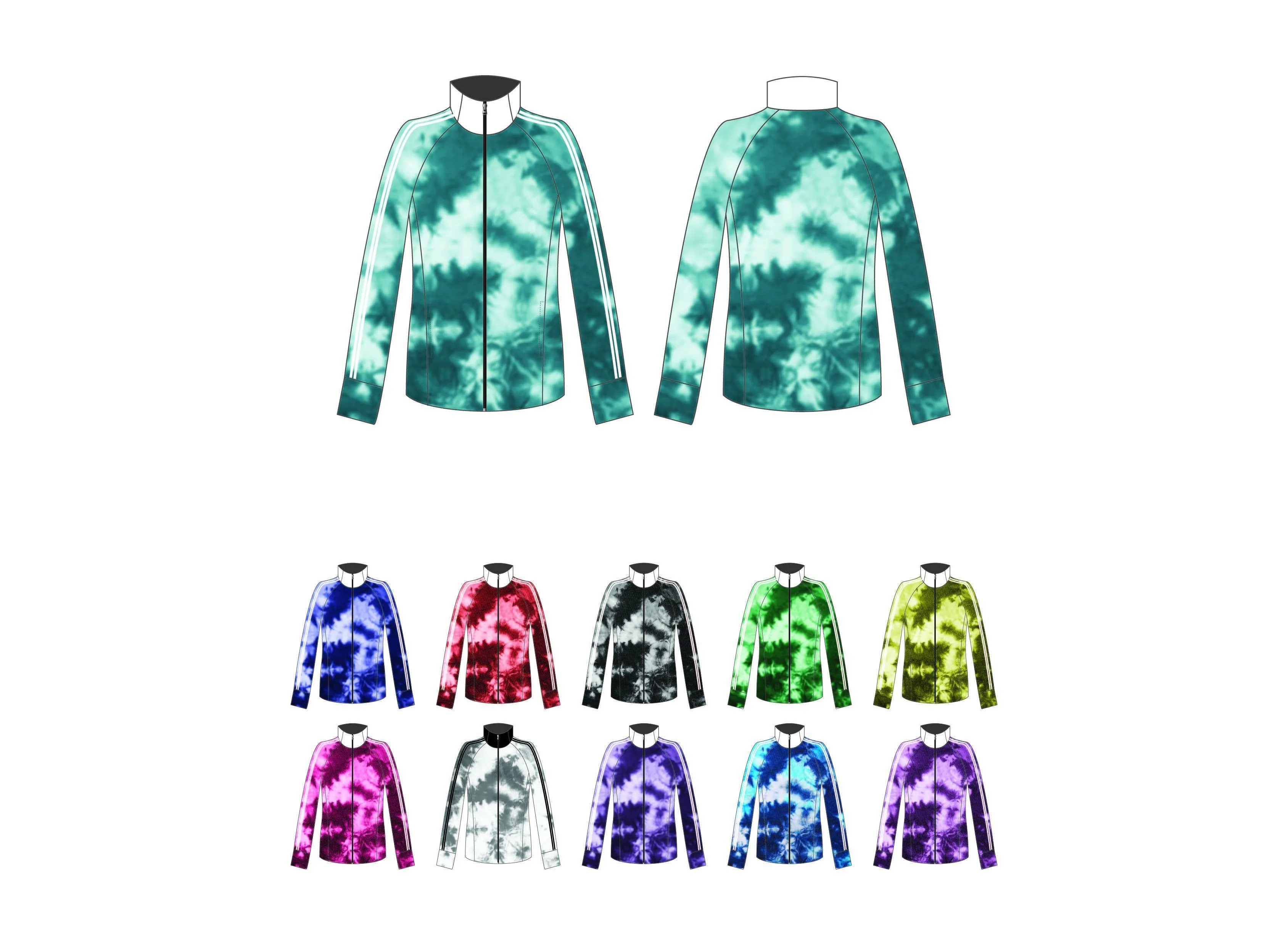 Tie Dye Yoga Jacket
