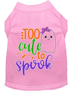 Too Cute To Spook-girly Ghost Screen Print Dog Shirt Light Pink Xxl