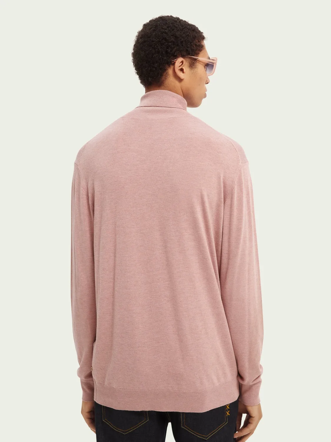 Turtleneck Pullover (Pink Cloud Melange)