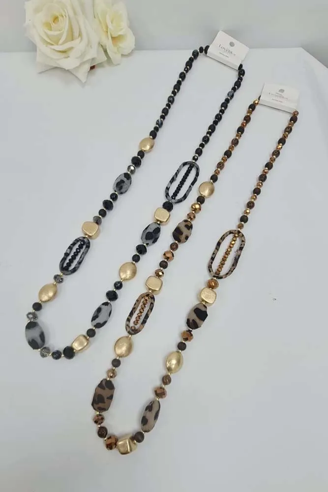 Two Tone Beaded Necklace
