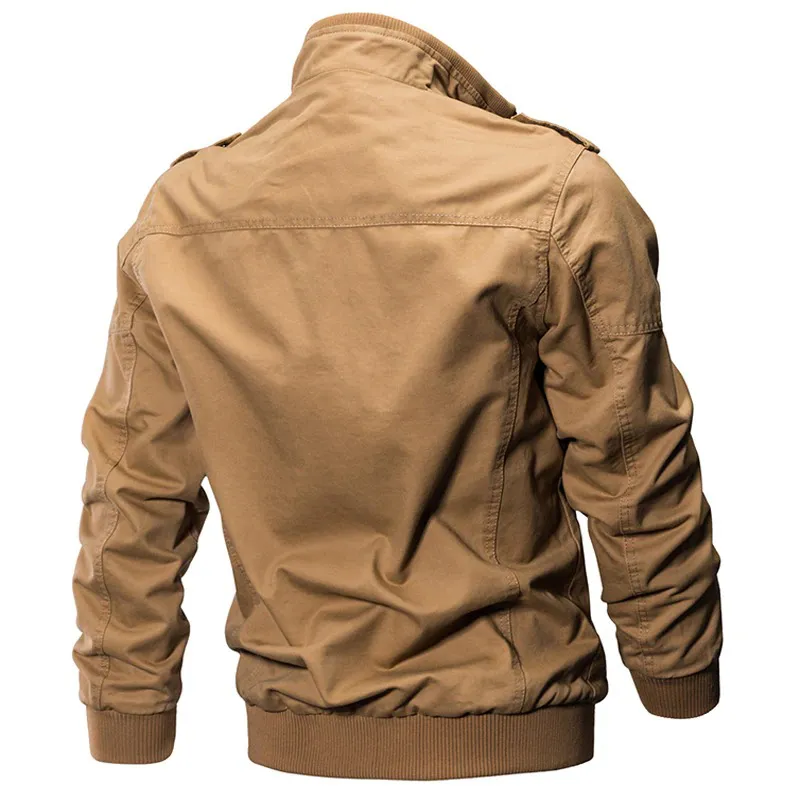 US SALE of Military Men's Cotton Jacket on Zipper / Demi-season Turn-down Collar Casual Jacket