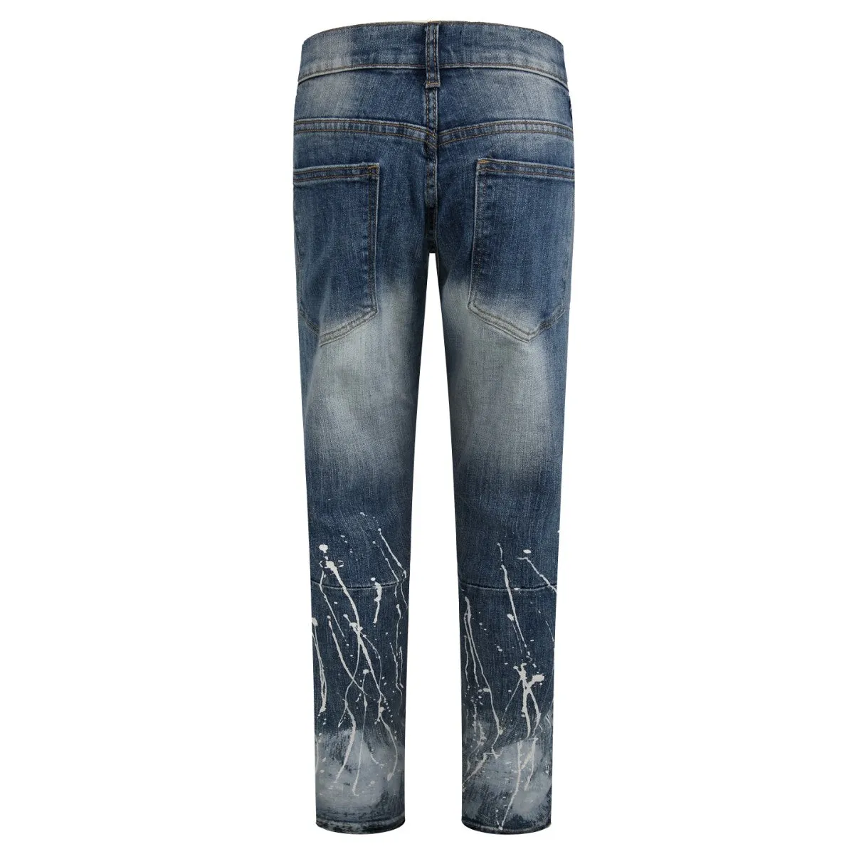 Washed Blue Denim Bleached
