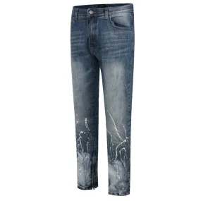Washed Blue Denim Bleached