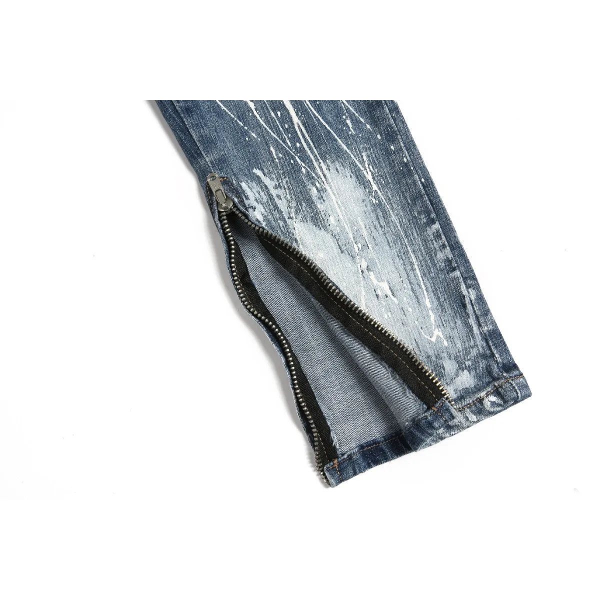 Washed Blue Denim Bleached