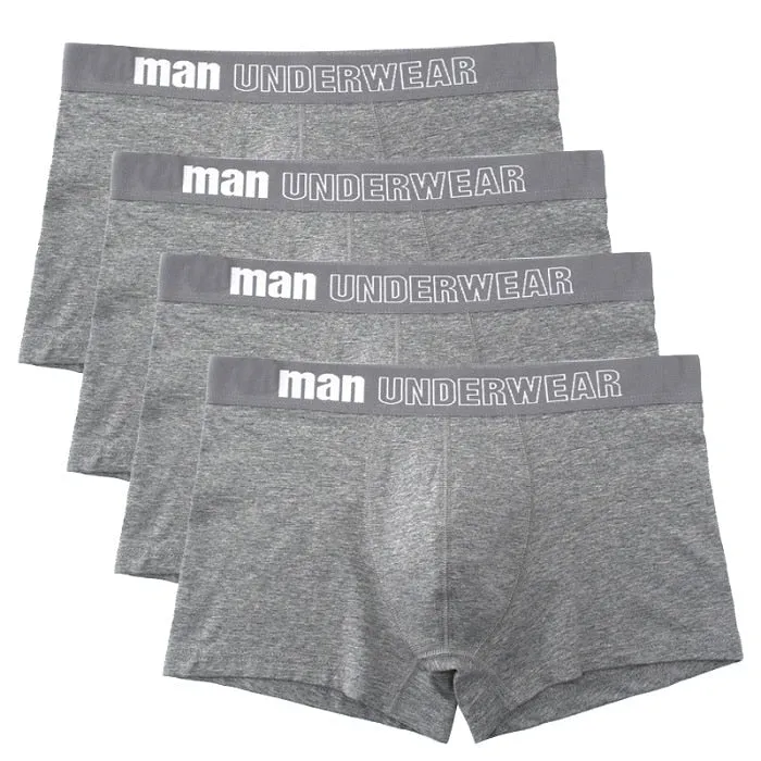 West Louis™ Men Cotton Soft Boxers Underwear 4Pcs