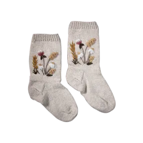 Wildflower socks (Women) - Barley