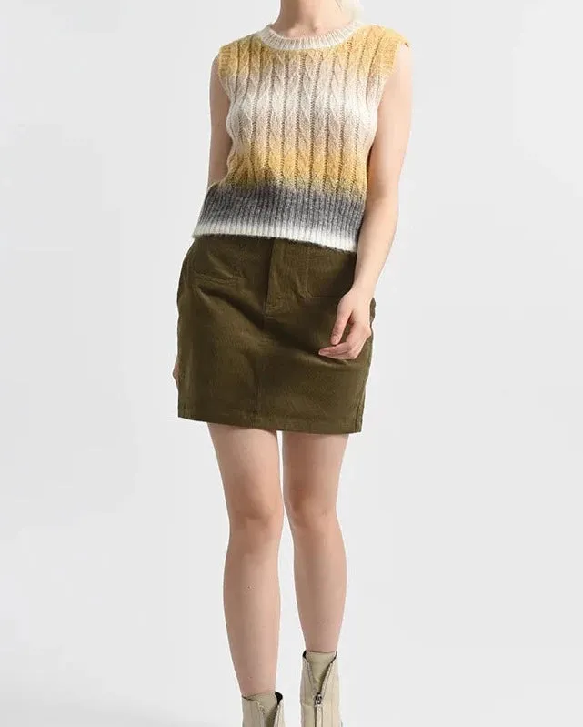 Yellow   Gray Sweater Vest