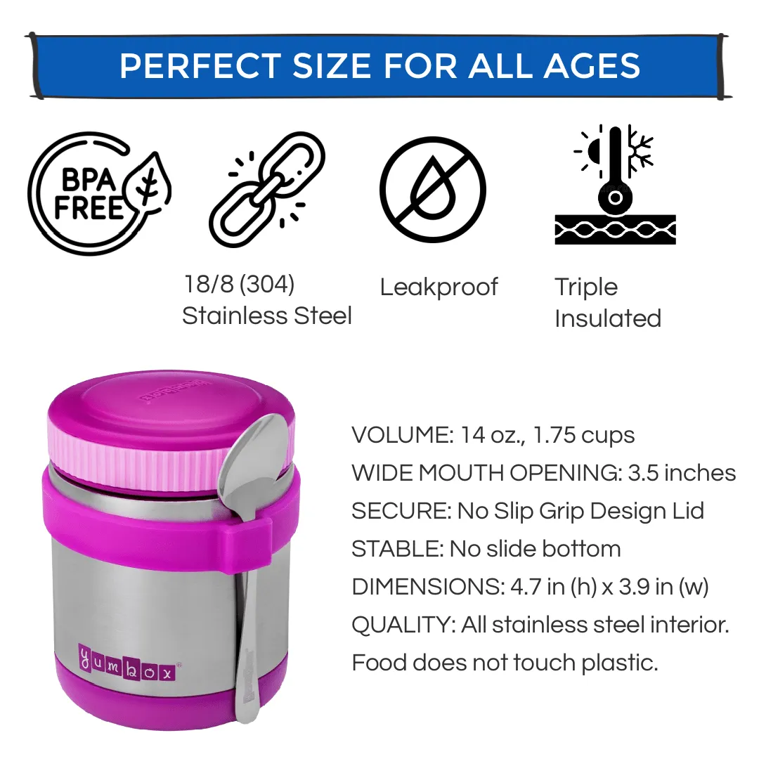 Yumbox Zuppa Thermal Food Jar With Spoon And Band